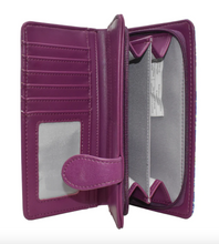 Load image into Gallery viewer, Large Women’s Wallet - Peacock Purple