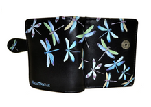 Load image into Gallery viewer, Small Women’s Wallet - Dragonfly Black
