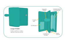 Load image into Gallery viewer, Large Women’s Wallet - Indigenous Hummingbird