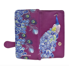Load image into Gallery viewer, Large Women’s Wallet - Peacock Purple