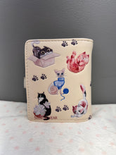 Load image into Gallery viewer, Small Women’s Wallet - Playful Kitties in Cream