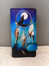 Load image into Gallery viewer, Large Women’s Wallet - Dream Catcher Wolf