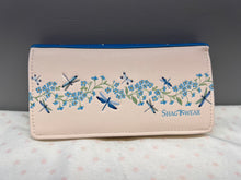Load image into Gallery viewer, Large Women's Wallet - Dragonflies and Flowers Cream