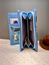 Load image into Gallery viewer, Large Women’s Wallet - Horse Meadow Blue