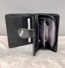 Load image into Gallery viewer, Small Women’s Wallet - Dragonfly Black