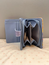Load image into Gallery viewer, Small Women’s Wallet - Sunflowers Blue