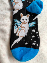 Load image into Gallery viewer, Socks - Cats with wings blue
