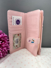Load image into Gallery viewer, Large Women’s Wallet - Garden Cats Pink
