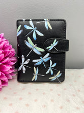 Load image into Gallery viewer, Small Women’s Wallet - Dragonfly Black