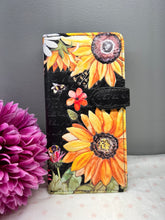 Load image into Gallery viewer, Large Women’s Wallet -Sunflower Garden Black