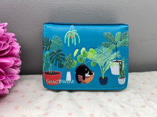 Load image into Gallery viewer, Small Women’s Wallet - Cats Plant Life Teal