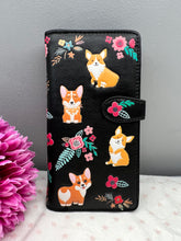 Load image into Gallery viewer, Large Women's Wallet - Corgi Black