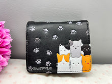 Load image into Gallery viewer, Small Women’s Wallet - Cats Black