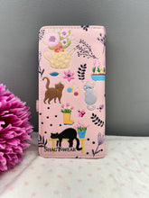 Load image into Gallery viewer, Large Women’s Wallet - Garden Cats Pink