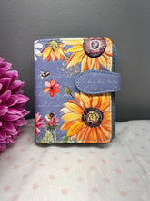 Load image into Gallery viewer, Small Women’s Wallet - Sunflowers Blue