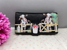 Load image into Gallery viewer, Large Women's Wallet - Cow farm Black