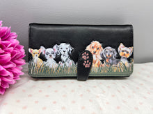 Load image into Gallery viewer, Large Women’s Wallet - Puppy Love Black