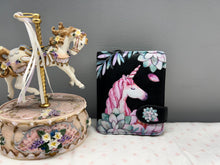 Load image into Gallery viewer, Small Women’s Wallet - Unicorn Black