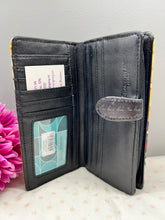 Load image into Gallery viewer, Large Women’s Wallet -Sunflower Garden Black