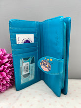 Load image into Gallery viewer, Large Women’s Wallet - Fish Teal
