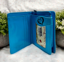Load image into Gallery viewer, Small Women’s Wallet - Dance Blue
