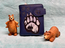 Load image into Gallery viewer, Small Women’s Wallet - Bear Paw Navy Blue