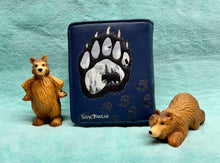 Load image into Gallery viewer, Small Women’s Wallet - Bear Paw Navy Blue