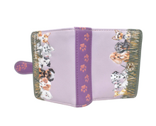Load image into Gallery viewer, Small Women’s Wallet - Puppy Love Purple