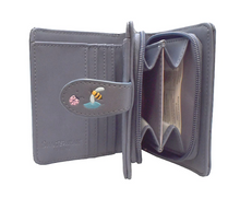 Load image into Gallery viewer, Small Women’s Wallet - Cats in the Garden Slate Blue