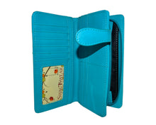 Load image into Gallery viewer, Large Women’s Wallet - Wolf Paw Teal