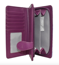 Load image into Gallery viewer, Large Women’s Wallet - Peacock Purple
