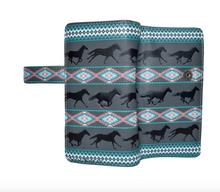 Load image into Gallery viewer, Large Women’s Wallet - Western Horses
