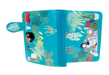 Load image into Gallery viewer, Small Women’s Wallet - Cats Plant Life Teal

