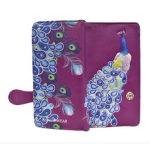 Load image into Gallery viewer, Large Women’s Wallet - Peacock Purple
