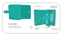 Load image into Gallery viewer, Small Women’s Wallet - Dreamcatcher Teal
