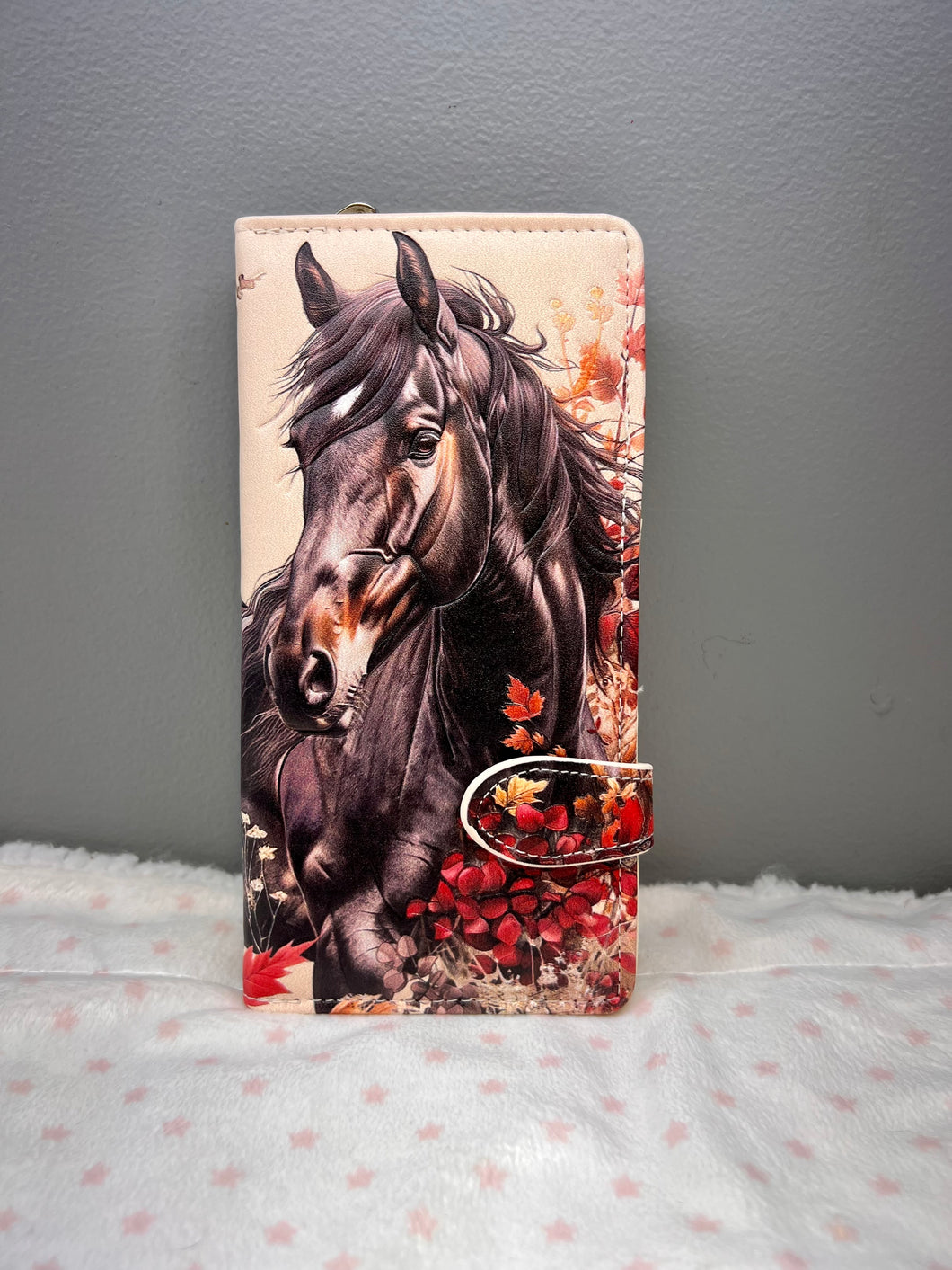 Large Women’s Wallet - Autumns Horse Cream