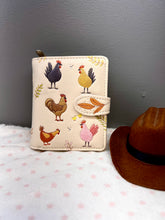 Load image into Gallery viewer, Small Women’s Wallet - Chickens
