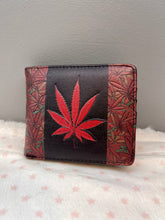 Load image into Gallery viewer, Mens Wallet - Cannabis Red Leaf

