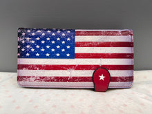 Load image into Gallery viewer, Large Women&#39;s Wallet - American Flag
