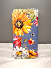 Load image into Gallery viewer, Large Women’s Wallet -Sunflower Garden Slate Grey

