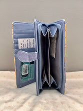 Load image into Gallery viewer, Large Women’s Wallet -Sunflower Garden Slate Grey
