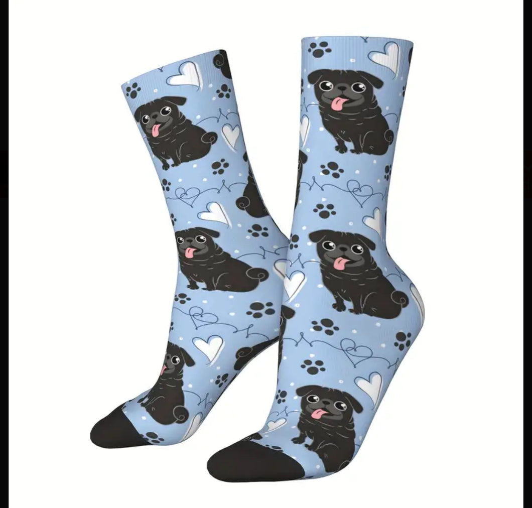 Socks - Pugs Black