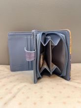 Load image into Gallery viewer, Small Women’s Wallet - Sunflowers Blue
