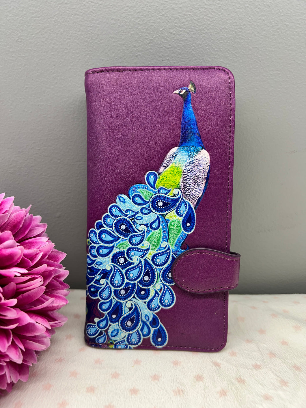 Large Women’s Wallet - Peacock Purple