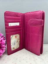 Load image into Gallery viewer, Large Women’s Wallet - Wolf Paw Fuschia
