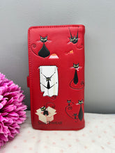 Load image into Gallery viewer, Large Women&#39;s Wallet - Yoga Cats
