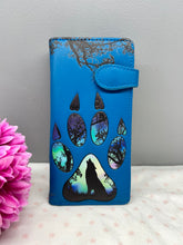 Load image into Gallery viewer, Large Women’s Wallet - Wolf Paw Deep Blue
