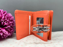 Load image into Gallery viewer, Small Women’s Wallet - Cats in a Row Salmon
