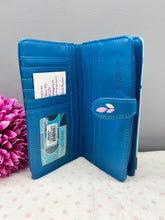Load image into Gallery viewer, Large Women&#39;s Wallet - Forest Horse Blue
