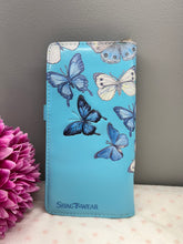 Load image into Gallery viewer, Large Women&#39;s Wallet - Butterflies Blue
